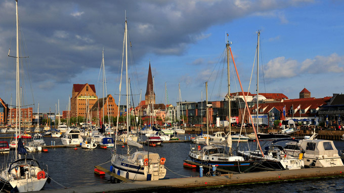 Rostock, DE - Stadthafen der Hansestadt