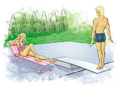 Cartoon Schwimmbad