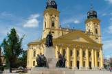 Debrecen, Ungarn - Reformkirche und Denkmal
