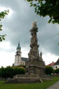 Kremnice, Slowakei - Hauptplatz mit barocker Pestsäule / Zum Vergrößern auf das Bild klicken