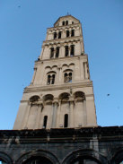 Split, Kroatien - Diokletianpalast: Glockenturm der Kathedrale Sveti Duje / Zum Vergrößern auf das Bild klicken