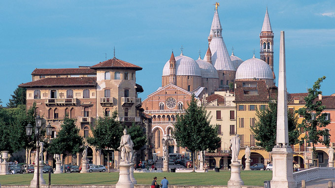 Padua, Italy - View of the Saint Anthonys Basil from Prato della Valle