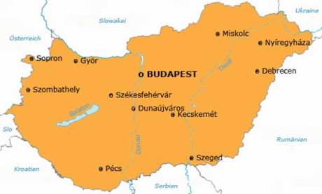 Ungarn-Landkarte