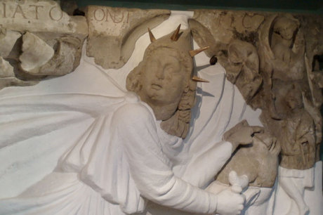 Museum Carnuntinum - Mithras-Relief (Auszug) im Eingangsbereich