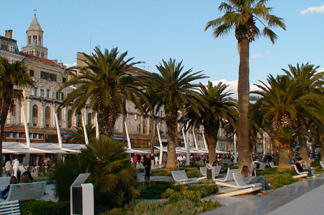 Split, Kroatien - Hafen-Promenade