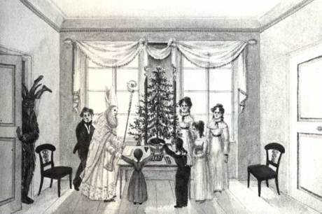 Weihnachtsfest einer Wiener Kaufmannsfamilie im 19. Jahrhundert