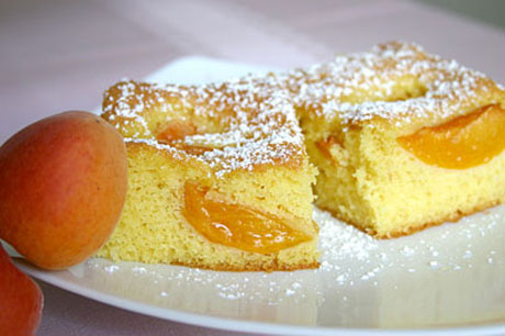 Aprikosenkuchen / Zum Vergrößern auf das Bild klicken