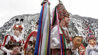 Val di Fassa, Italien - Carnevale Ladino