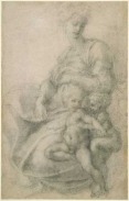 Albertina, Wien - Ausstellung Michelangelo: Madonna mit Christuskind / Zum Vergrößern auf das Bild klicken