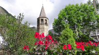 © Edith Spitzer, Wien / Val d`Aran, Spanien - histor Kirchturm / Zum Vergrößern auf das Bild klicken