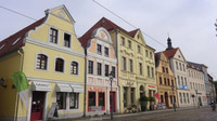 Cottbus, Deutschland - Häuserzeile am Altmarkt