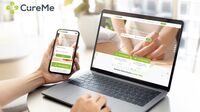 CureMe Portal Desktop und Mobile Ansicht