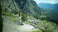 © Dr. Charles E. Ritterband / Delphi, Griechenland - Antikes Theater / Zum Vergrößern auf das Bild klicken