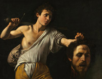 KHM, Wien - Michelangelo Merisi da Caravaggio_David mit dem Haupt des Goliath