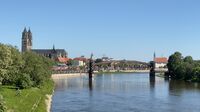 Magdeburg, DE - Hubbrücke und Dom