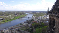 Magdeburg, Deutschland - Blick von Kathedrale auf Elbe