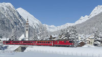 © Rhätische Bahn / Oberengadin, Schweiz / Zum Vergrößern auf das Bild klicken