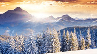 Winterwärme Landschaftsbild