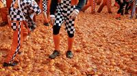 Ivrea, Italien - Carnevale Orangenschlacht