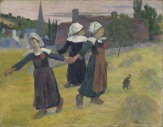 Modern Tate Gallery, London - Ausstellung Gauguin: Dance of the Breton Girls, 1888 / Zum Vergrößern auf das Bild klicken