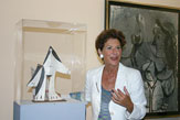 Albertina - Picasso-Ausstellung, Ingrid Wendl und Skulptur