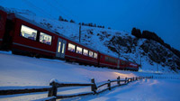 © RhB - Rhätische Bahn / Rhätische Bahn, Schweiz - Winterlandschaft / Zum Vergrößern auf das Bild klicken