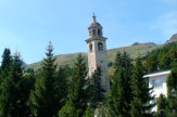St. Moritz im Engadin, Schweiz - Schiefe Turm / Zum Vergrößern auf das Bild klicken