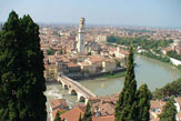 Verona - Blick auf Etsch und Dom / Zum Vergrößern auf das Bild klicken