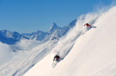 Zermatt, Schweiz - Skifahrer / Zum Vergrößern auf das Bild klicken