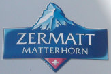 Zermatt im Wallis, Schweiz - Schild