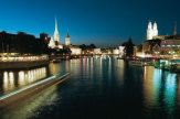 Zürich (CH) bei Nacht / Zum Vergrößern auf das Bild klicken
